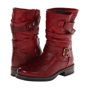 Eric Michael Laguna 6.5 to 7 or 37 Red short ankle boots soft leather